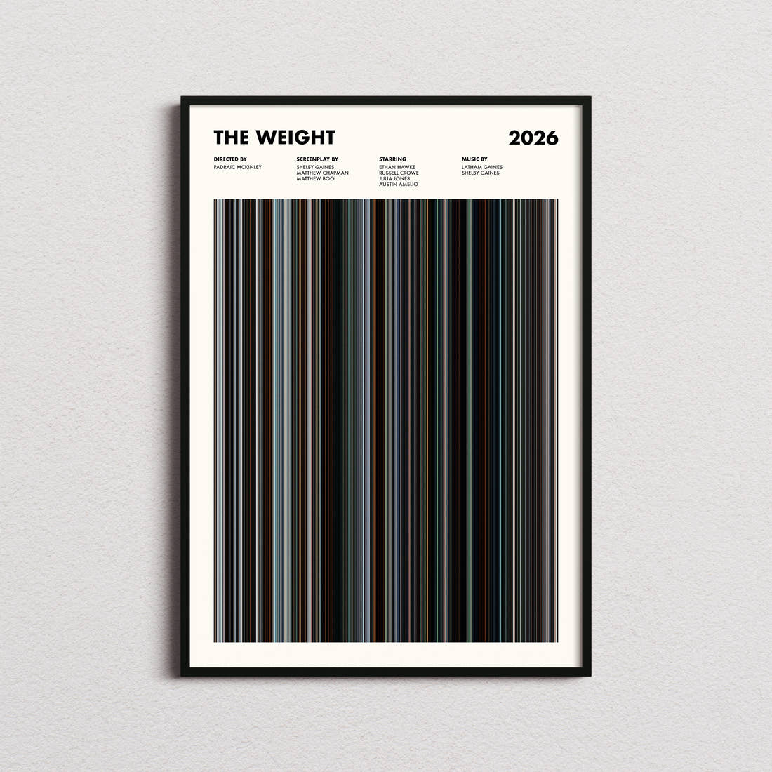 The Weight Movie Barcode Poster