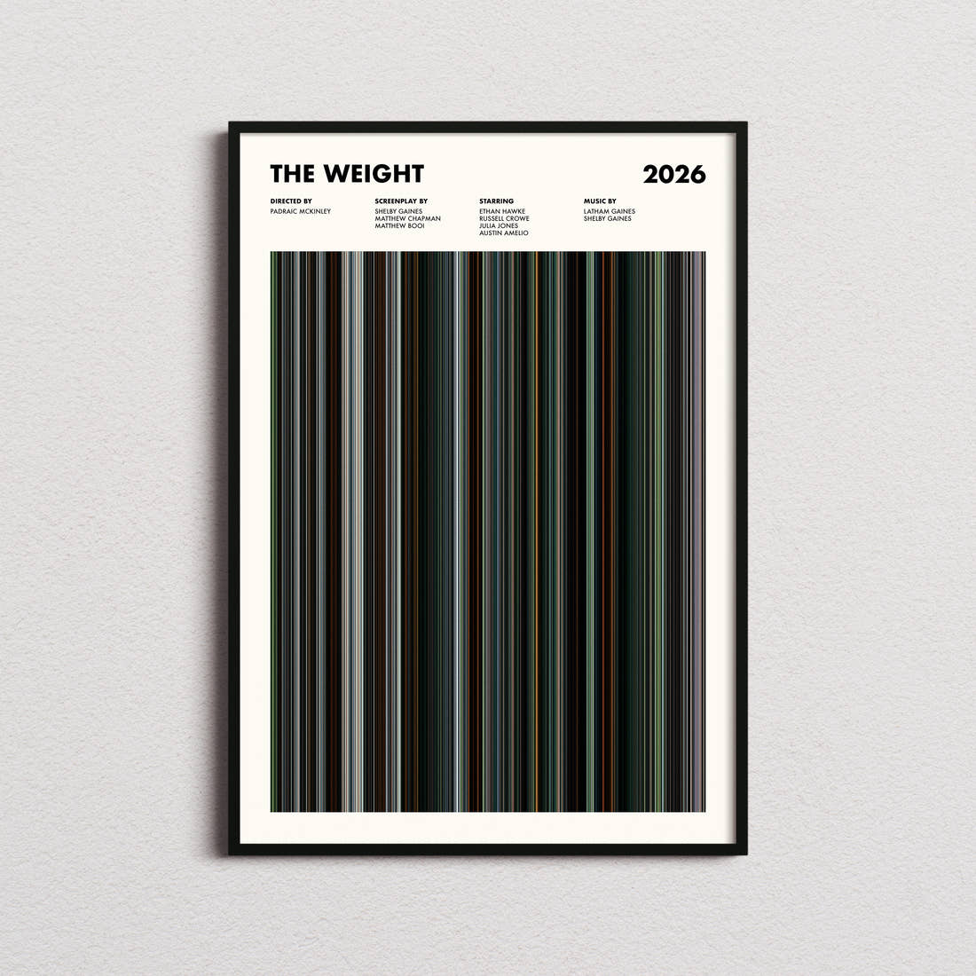 The Weight Movie Barcode Poster
