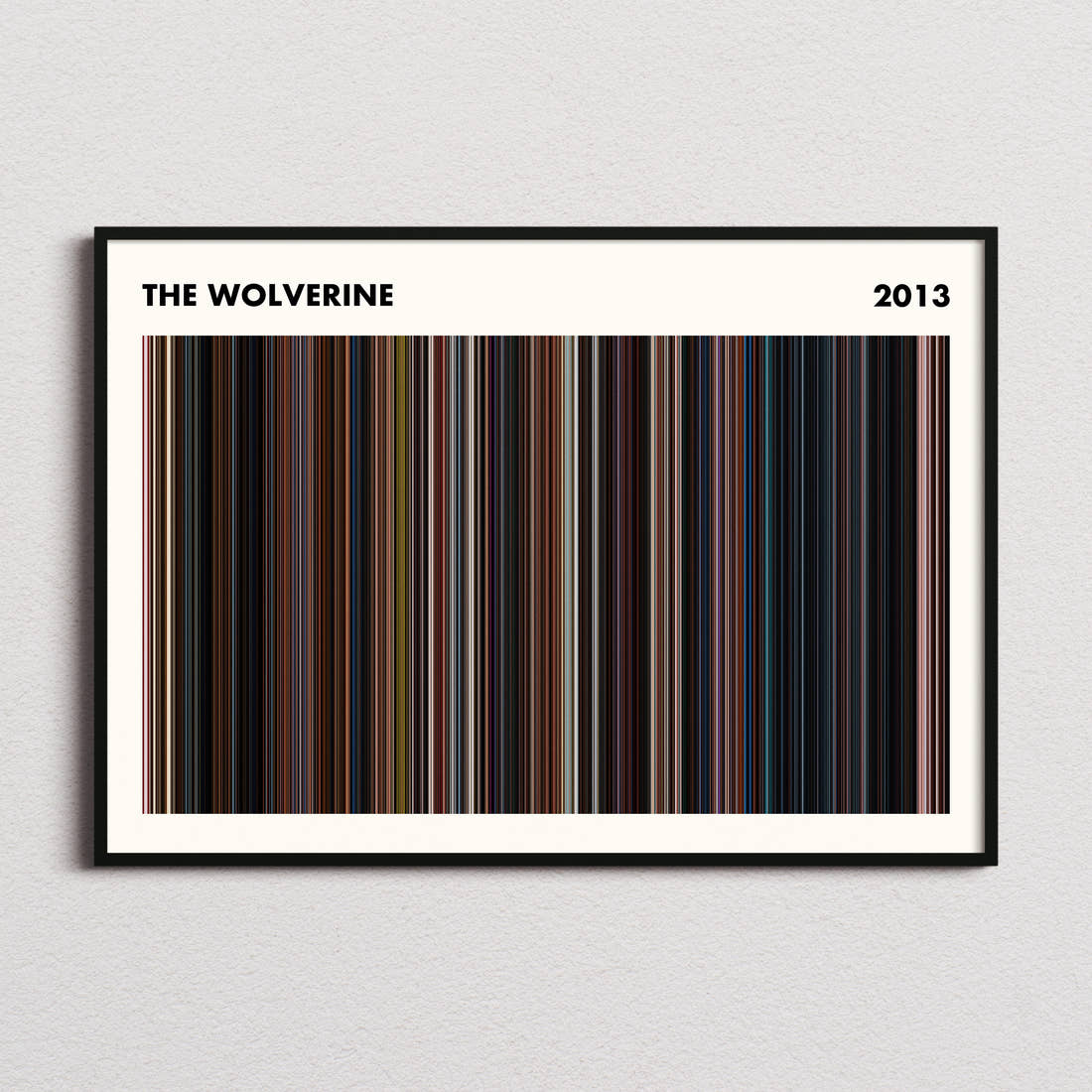 The Wolverine Movie Barcode Poster - Simplified