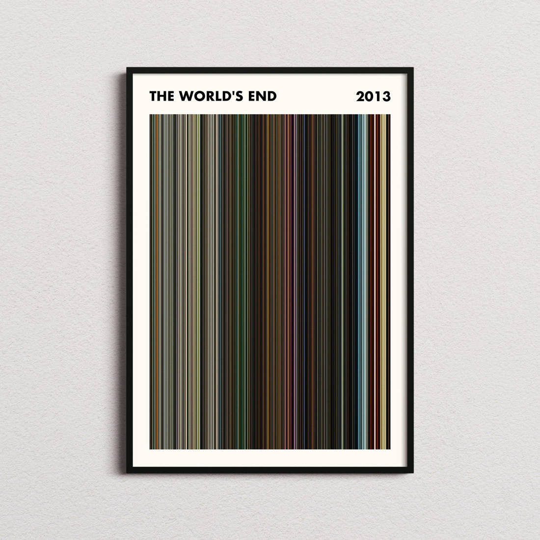 The World's End Movie Barcode Poster - Simplified