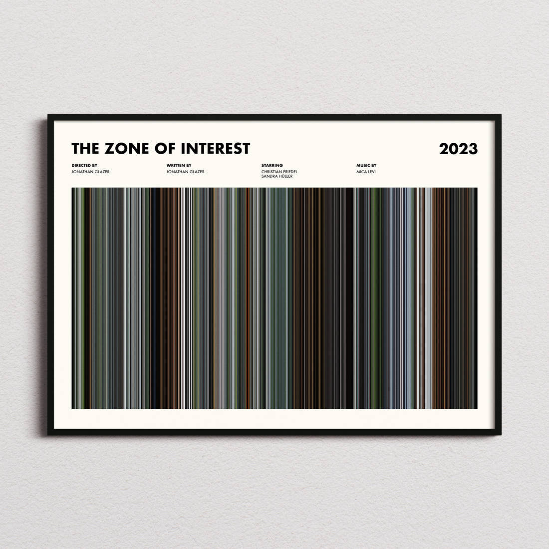 The Zone of Interest Movie Barcode Poster