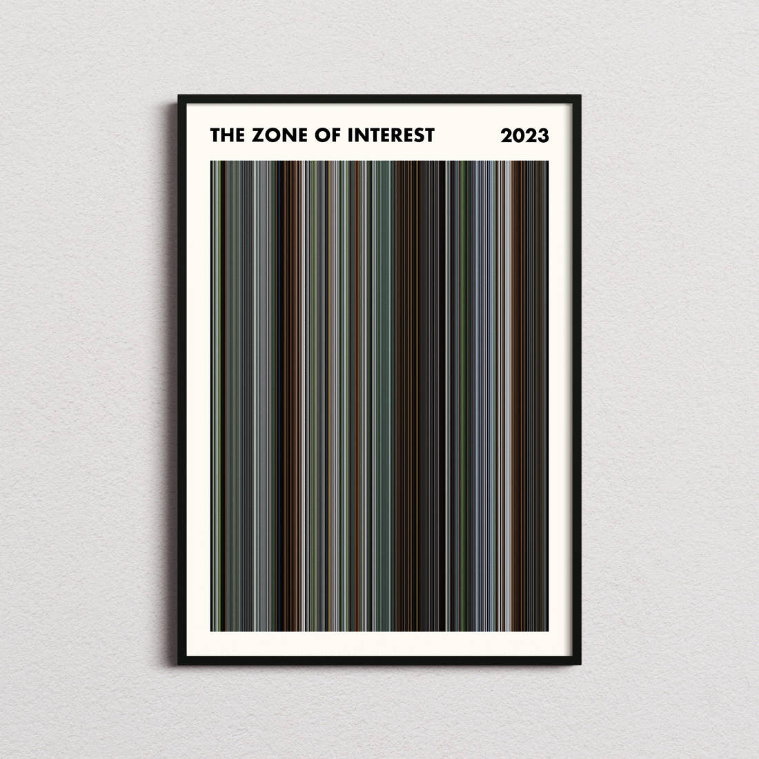 The Zone of Interest Movie Barcode Poster - Simplified