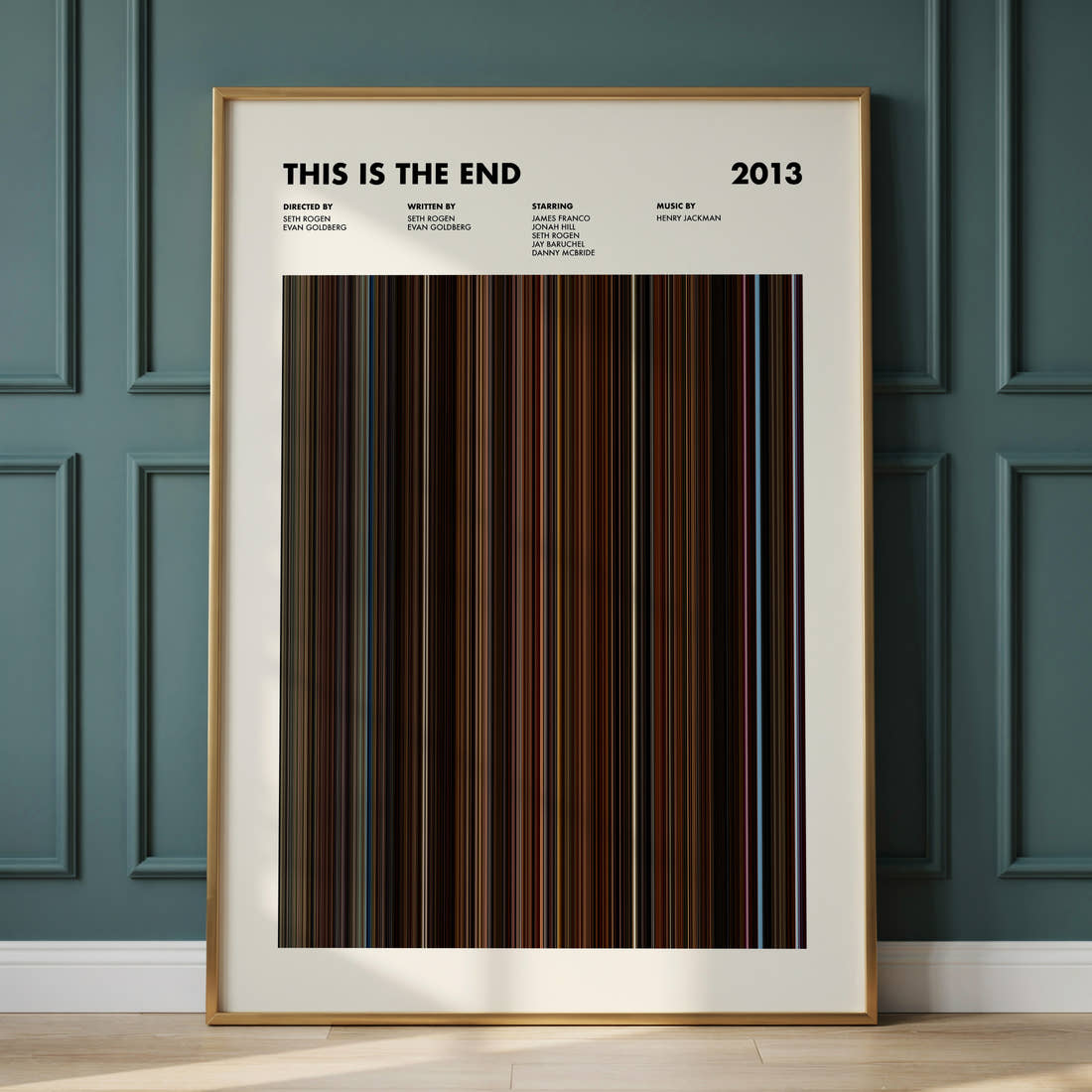 This Is the End Movie Barcode Poster