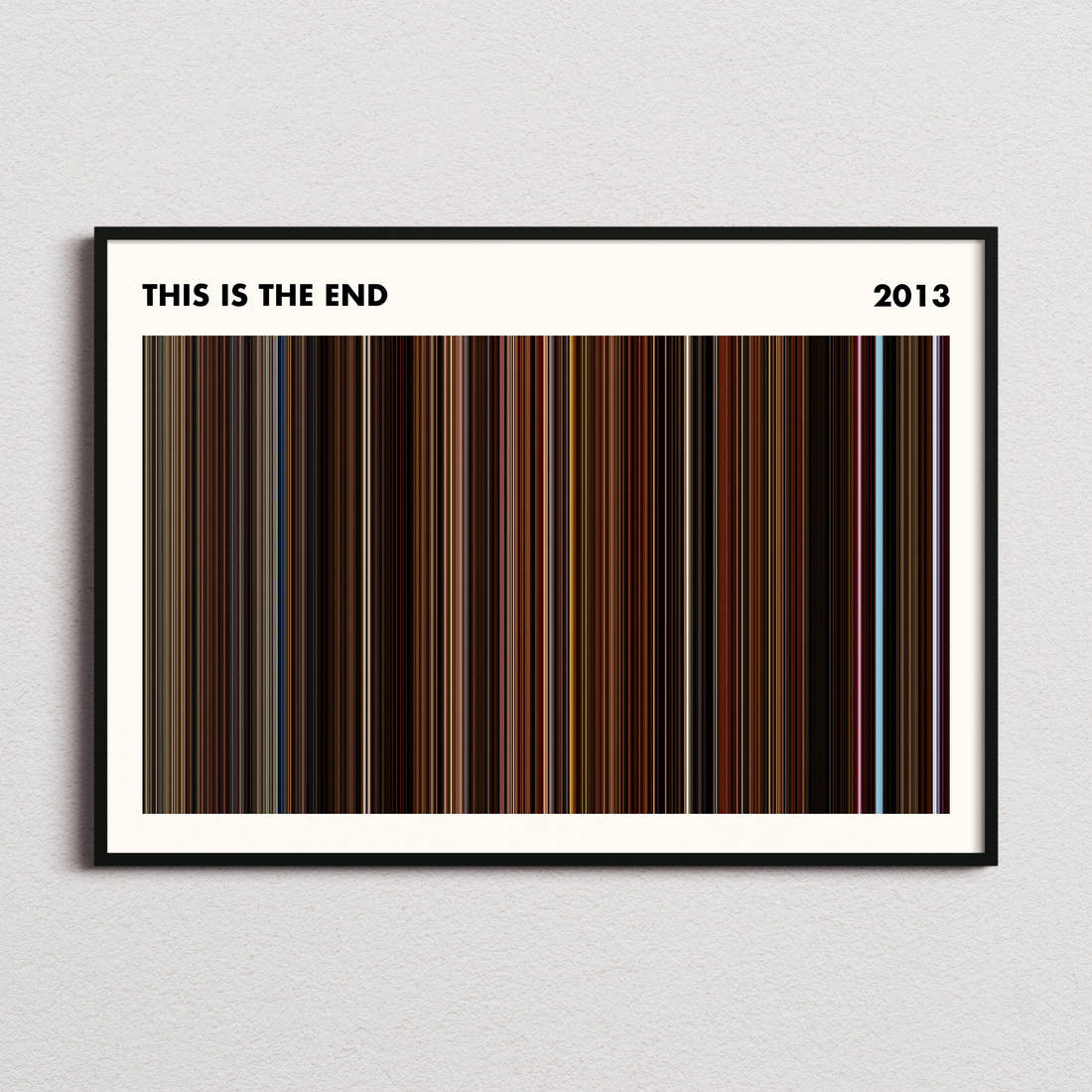 This Is the End Movie Barcode Poster - Simplified