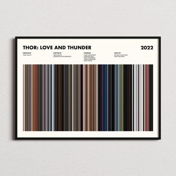 Thor: Love and Thunder Movie Barcode Poster