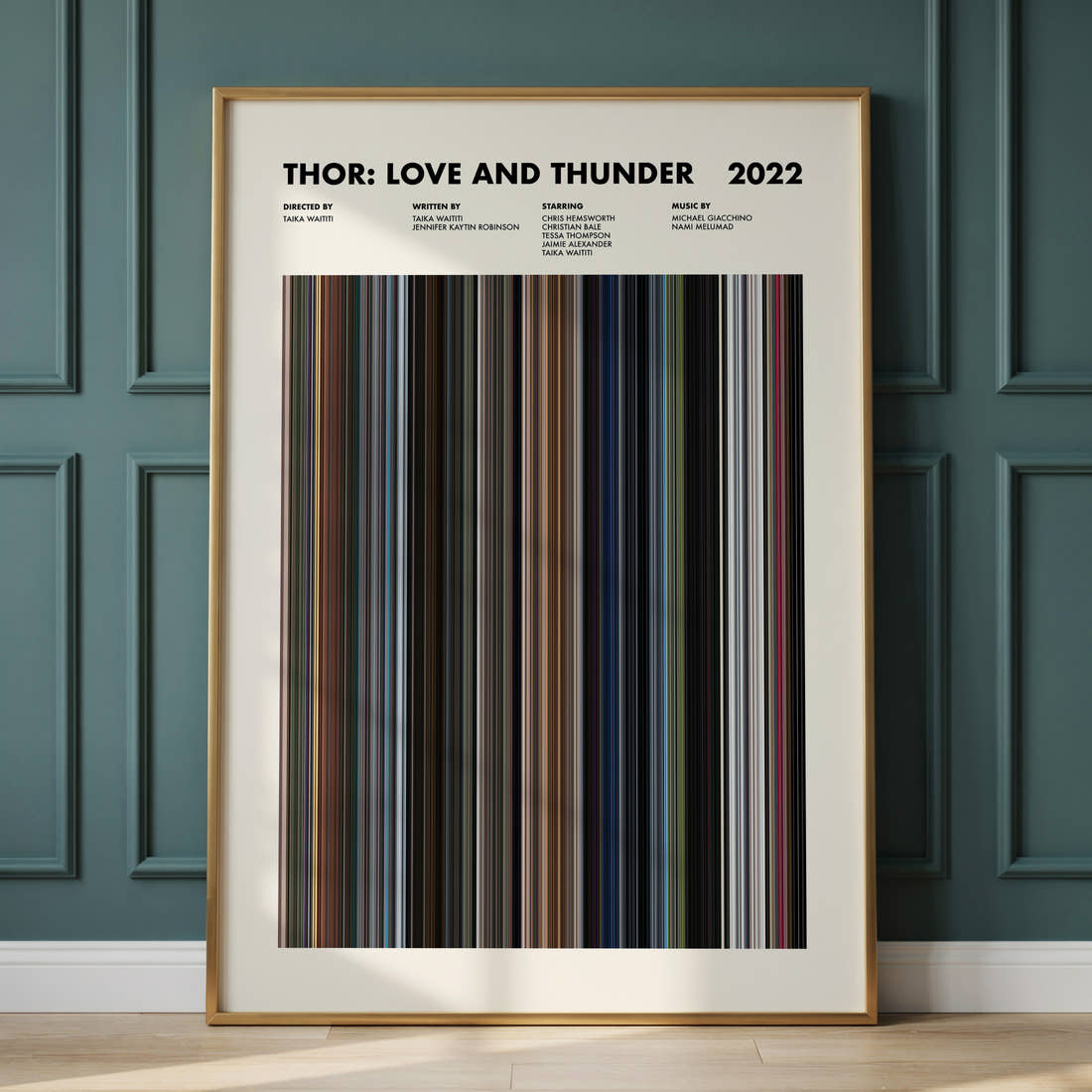 Thor: Love and Thunder Movie Barcode Poster