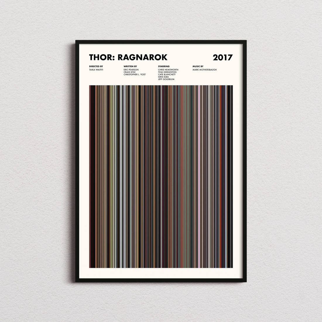 Thor: Ragnarok Movie Barcode Poster