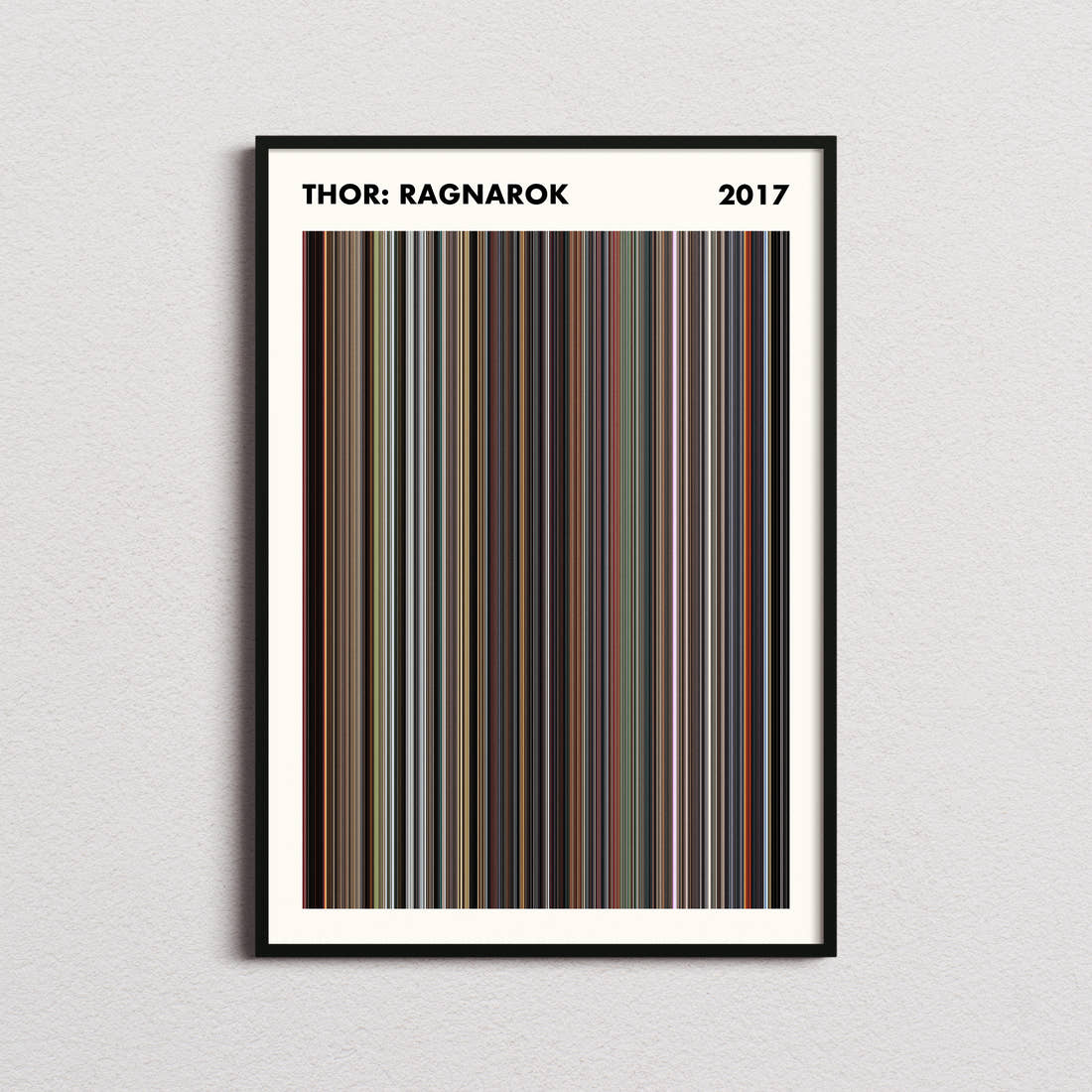 Thor: Ragnarok Movie Barcode Poster - Simplified
