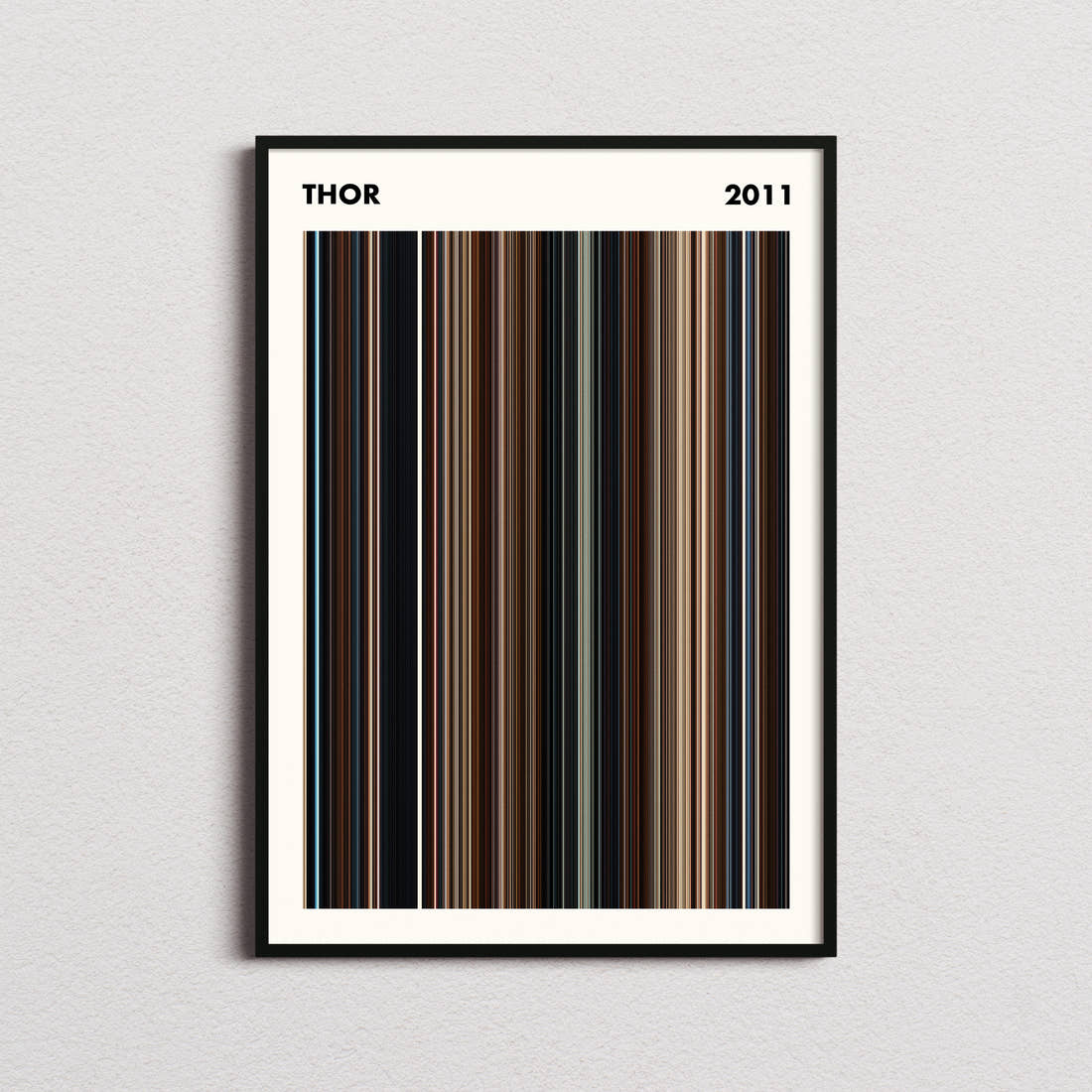 Thor Movie Barcode Poster - Simplified
