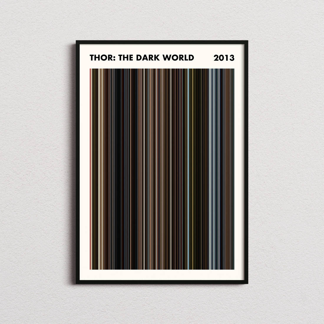 Thor: The Dark World Movie Barcode Poster - Simplified
