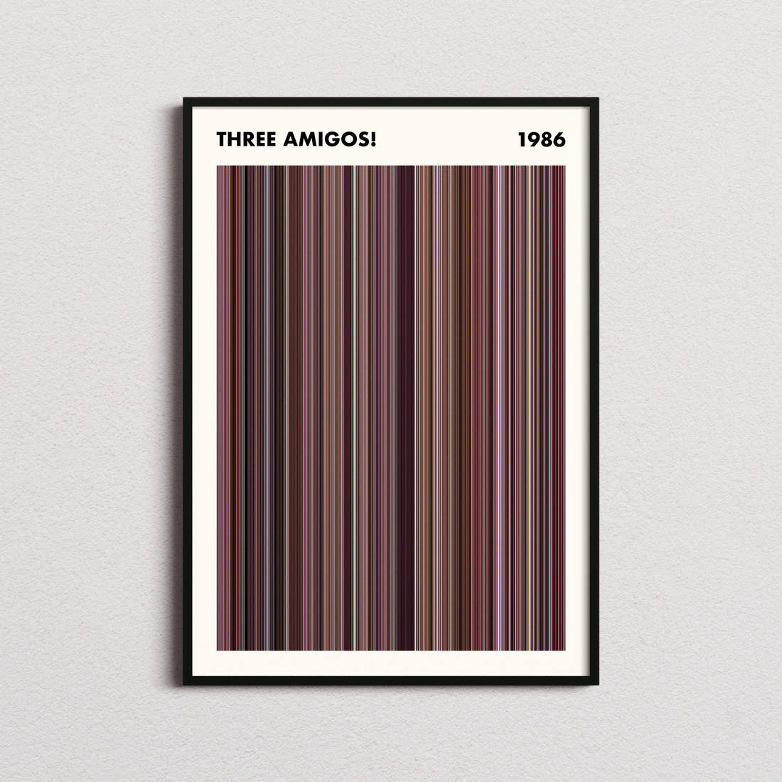 Three Amigos! Movie Barcode Poster - Simplified