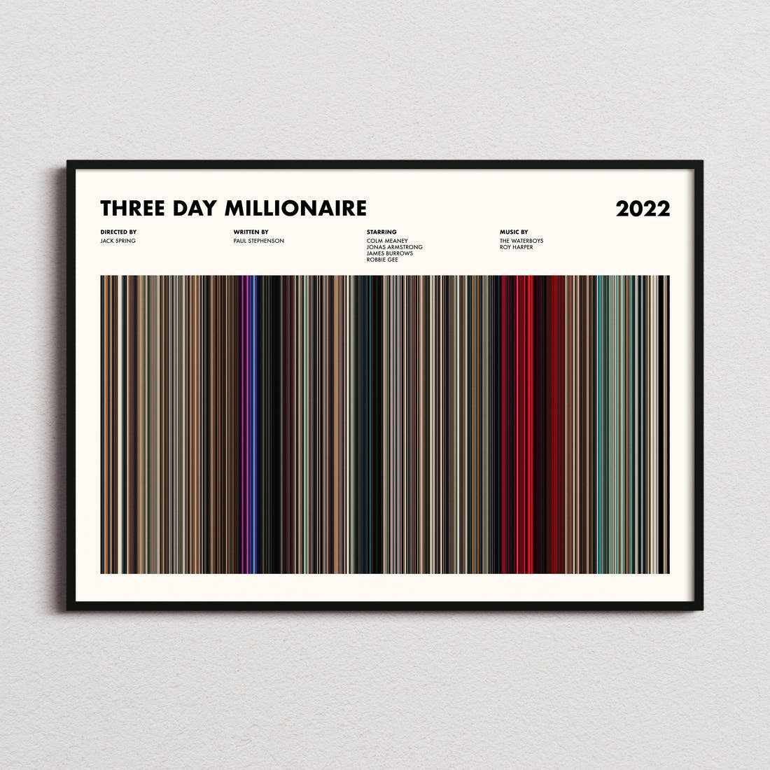 Three Day Millionaire Movie Barcode Poster