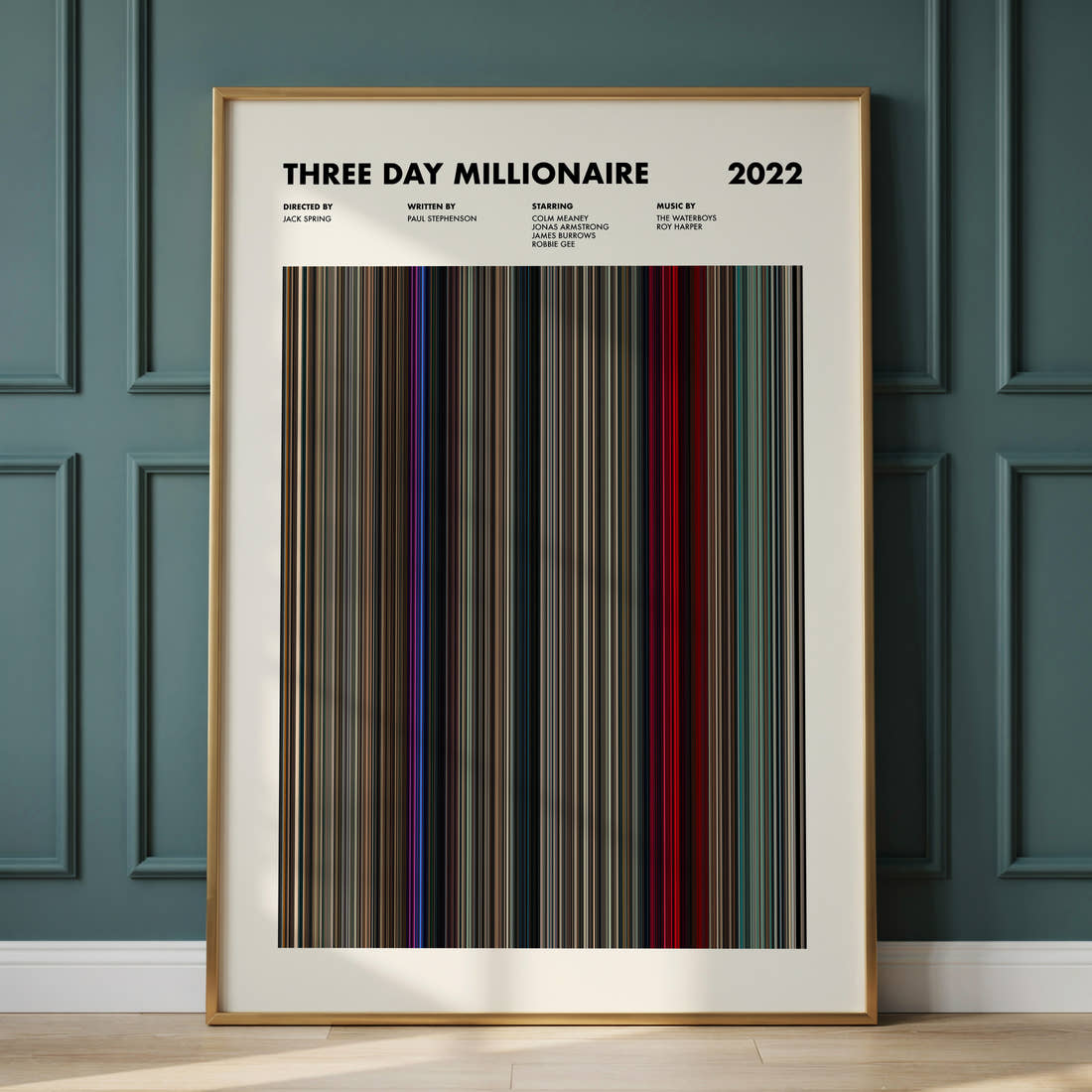Three Day Millionaire Movie Barcode Poster