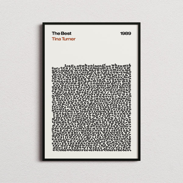 Tina Turner The Best Lyric Print