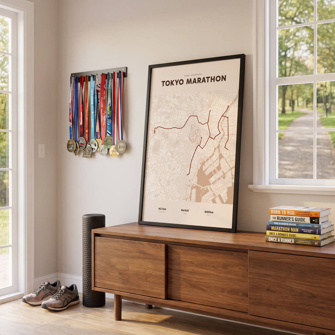 Custom strava running map print