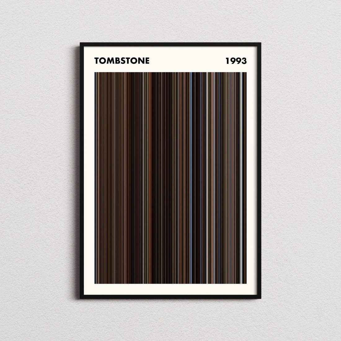 Tombstone Movie Barcode Poster - Simplified