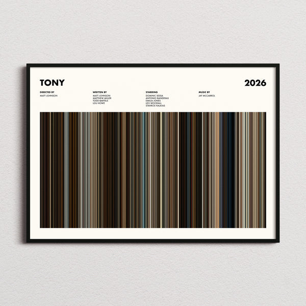 Tony Movie Barcode Poster