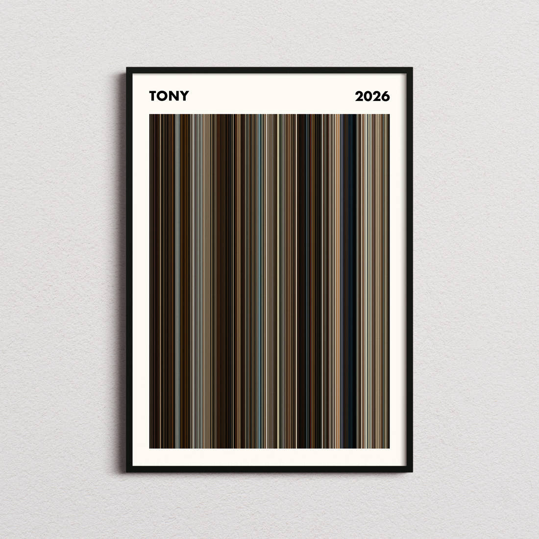 Tony Movie Barcode Poster - Simplified