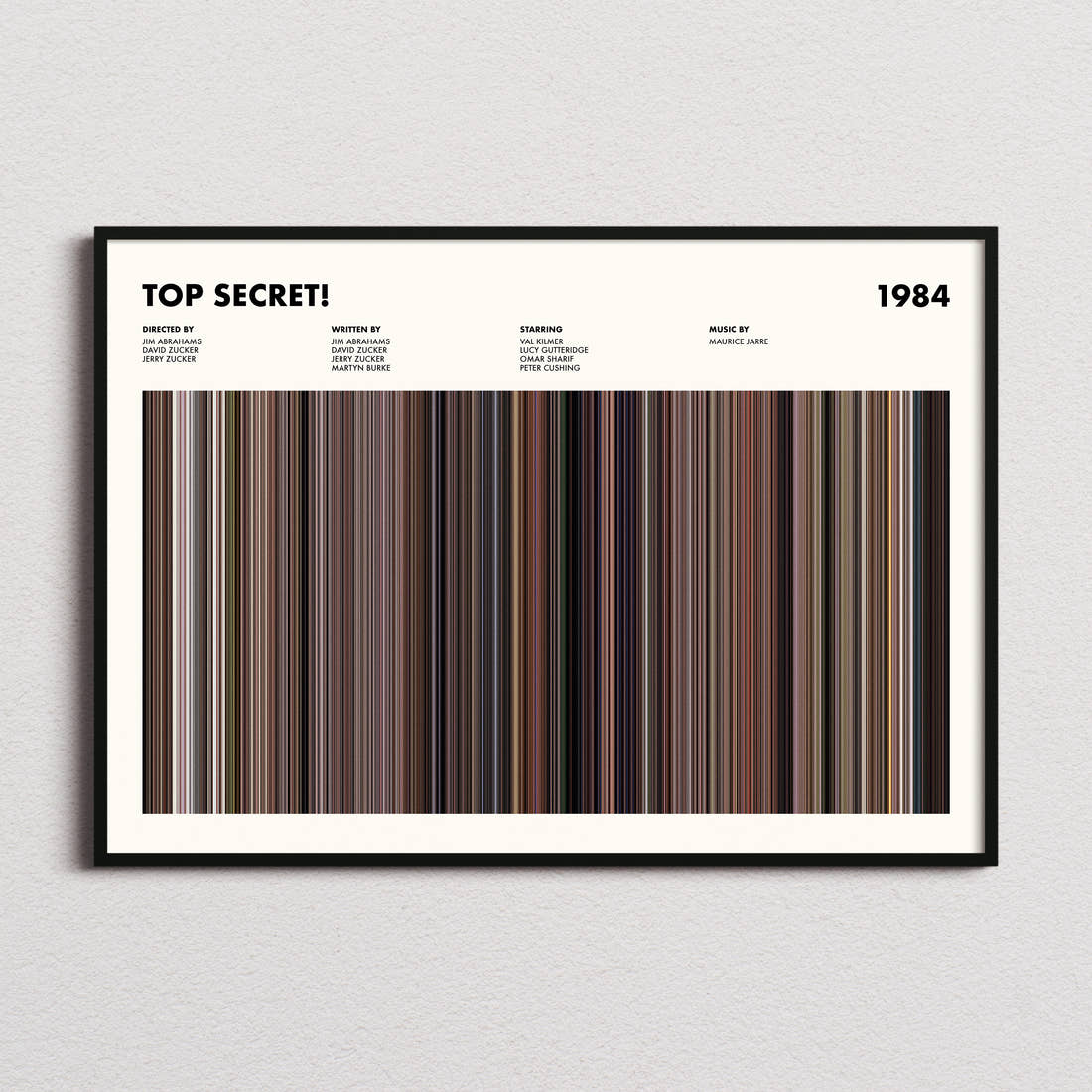 Top Secret! Movie Barcode Poster