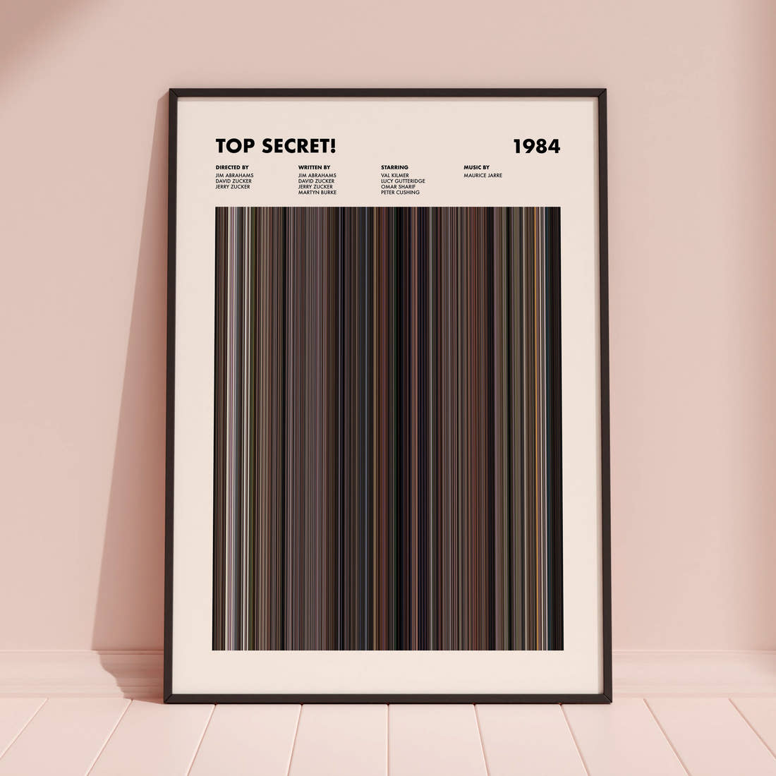 Top Secret! Movie Barcode Poster