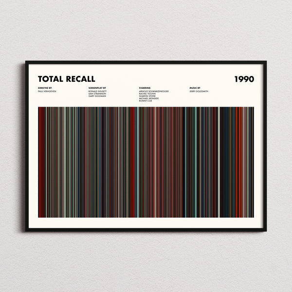 Total Recall Movie Barcode Poster