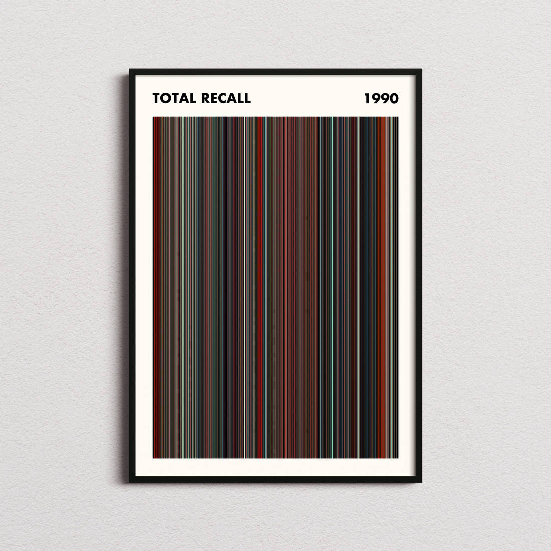 Total Recall Movie Barcode Poster - Simplified