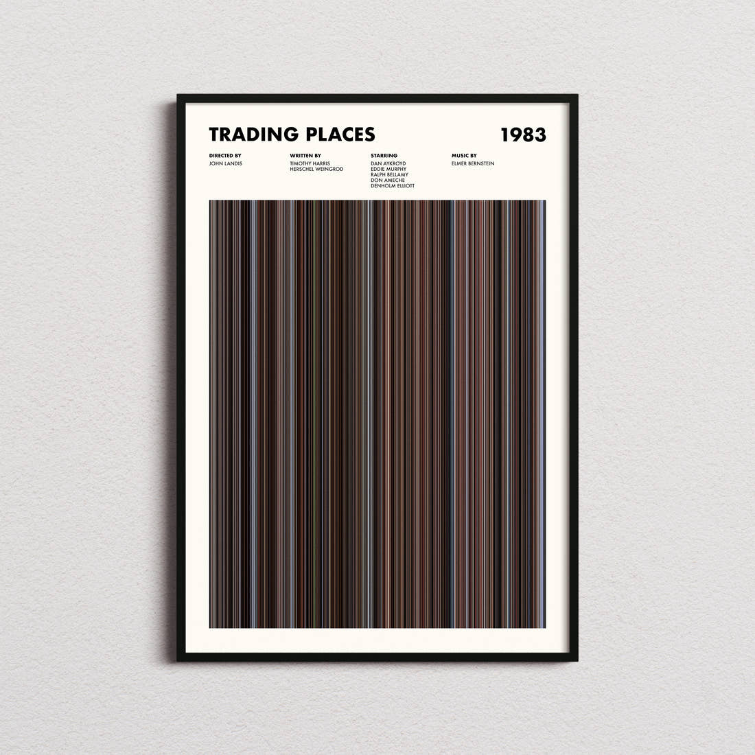 Trading Places Movie Barcode Poster