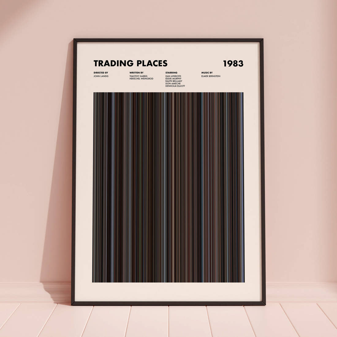 Trading Places Movie Barcode Poster