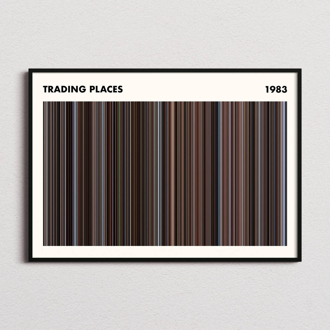 Trading Places Movie Barcode Poster - Simplified