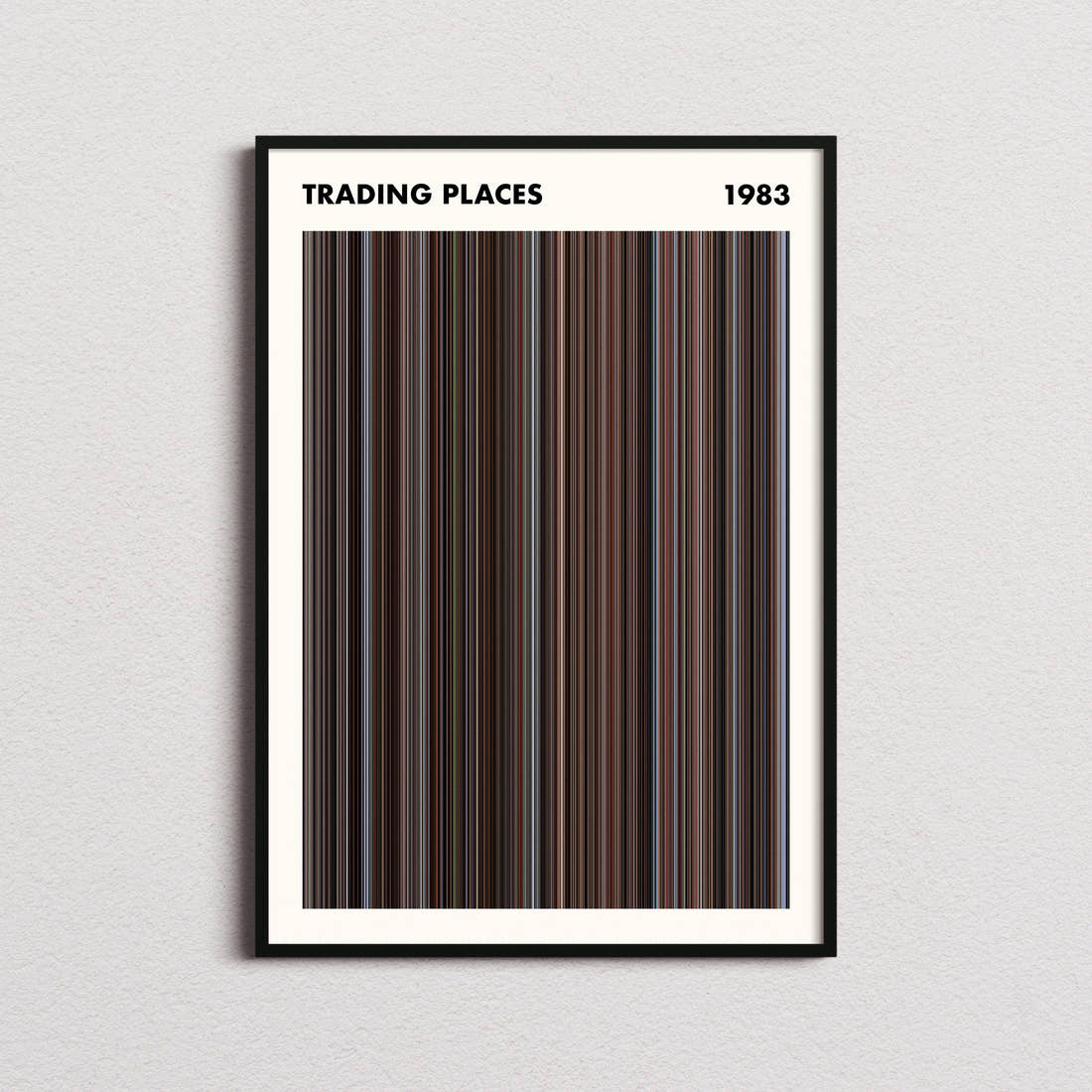 Trading Places Movie Barcode Poster - Simplified