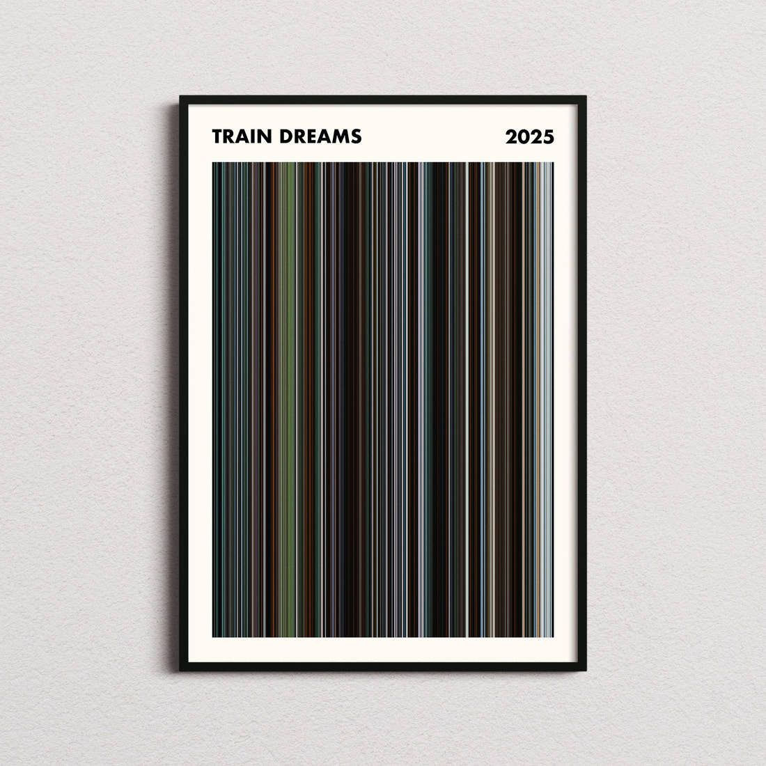 Train Dreams Movie Barcode Poster - Simplified