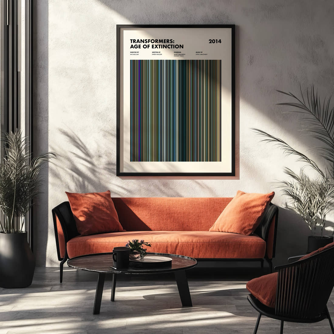 Transformers: Age of Extinction Movie Barcode Poster