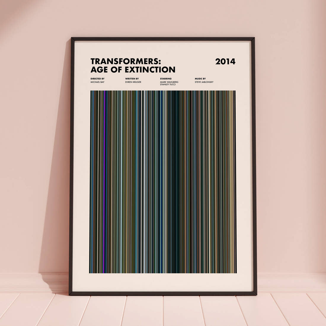 Transformers: Age of Extinction Movie Barcode Poster