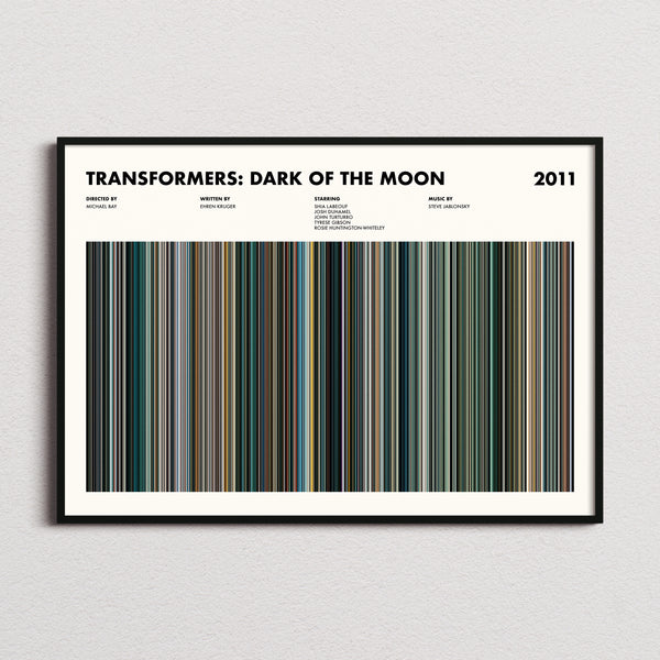 Transformers: Dark of the Moon Movie Barcode Poster