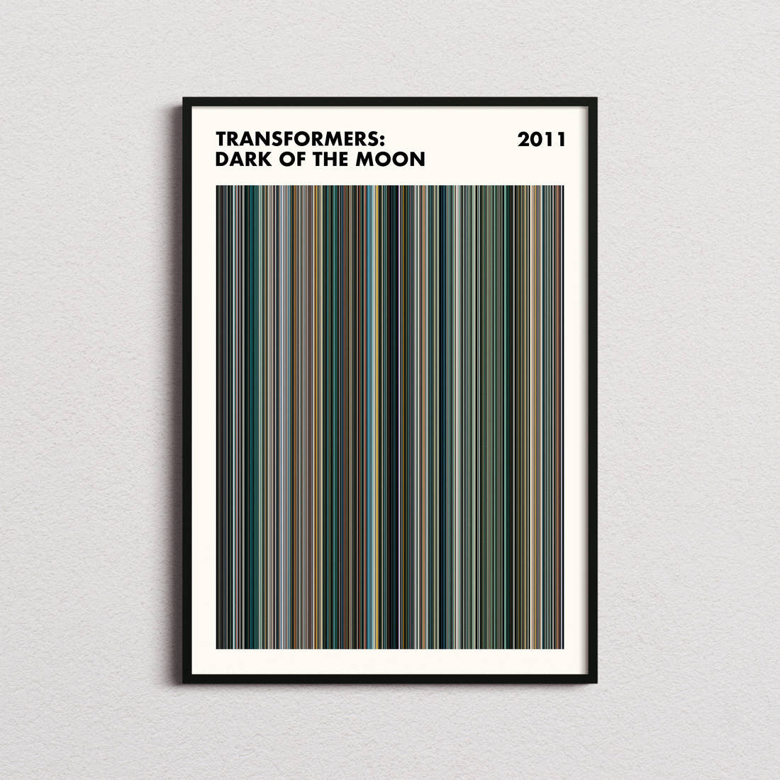 Transformers: Dark of the Moon Movie Barcode Poster - Simplified