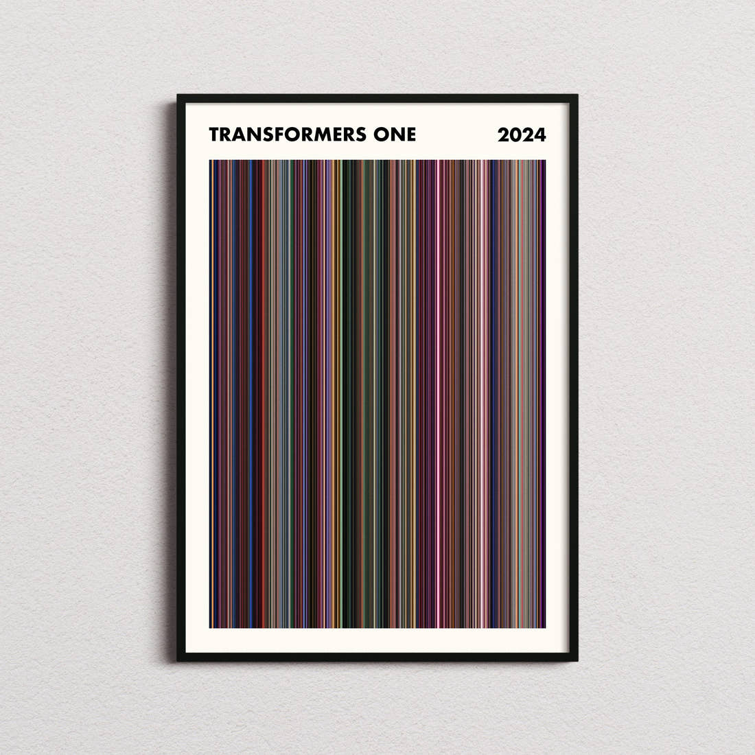 Transformers One Movie Barcode Poster - Simplified