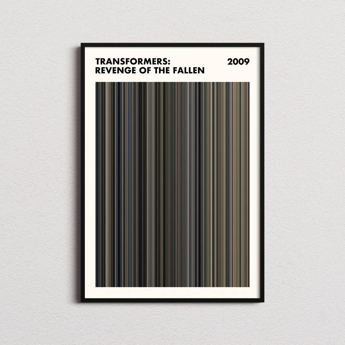 Transformers: Revenge of the Fallen Movie Barcode Poster - Simplified