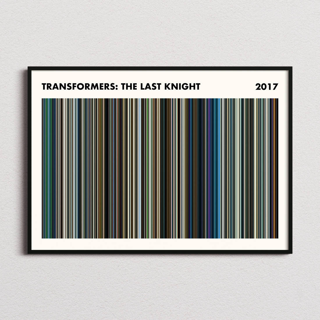 Transformers: The Last Knight Movie Barcode Poster - Simplified