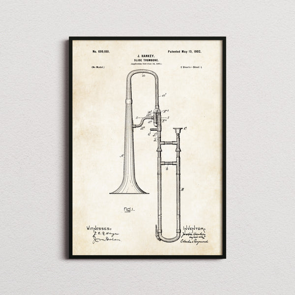 Trombone Patent Print
