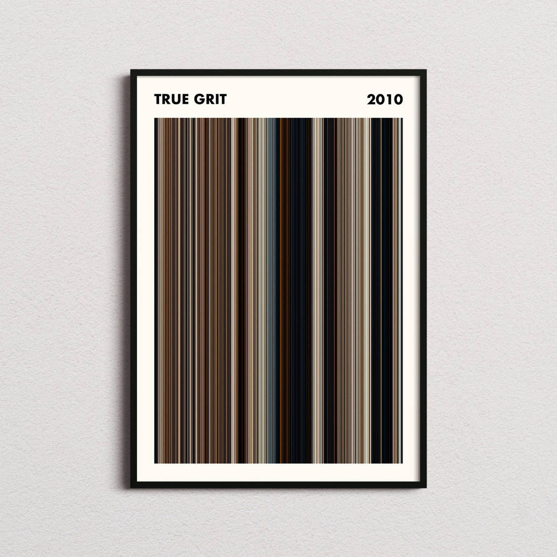 True Grit Movie Barcode Poster - Simplified