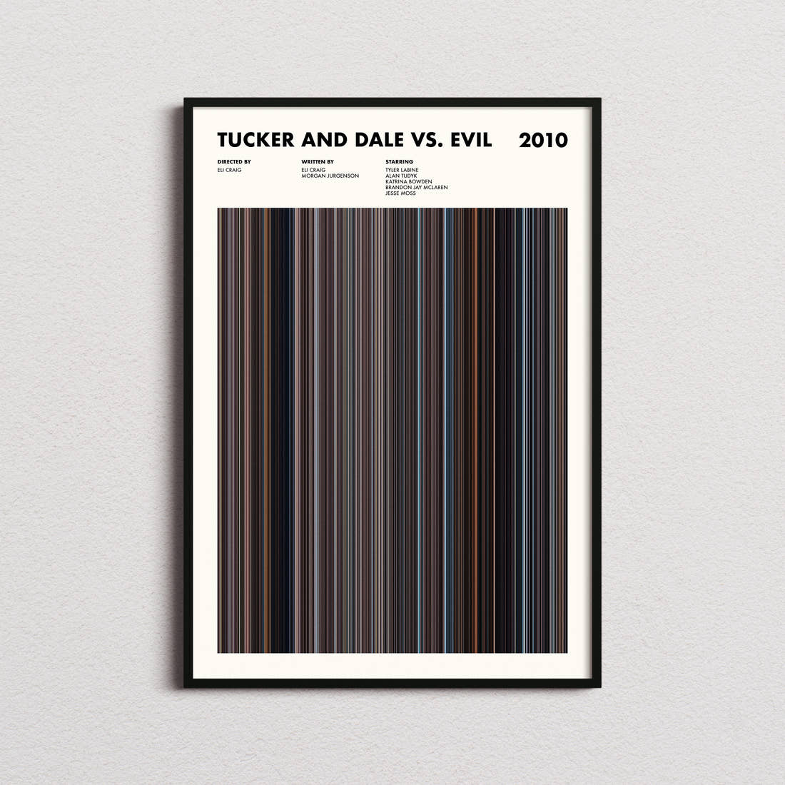 Tucker and Dale vs. Evil Movie Barcode Poster