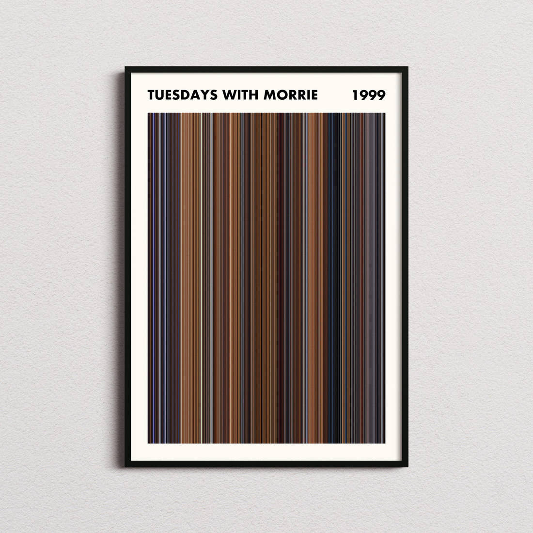 Tuesdays with Morrie Movie Barcode Poster - Simplified
