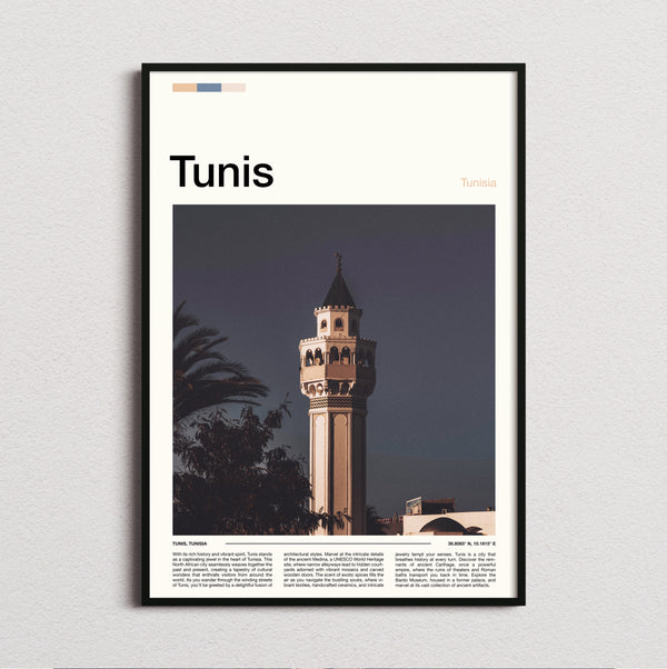 Tunis - Minaret - Travel Print