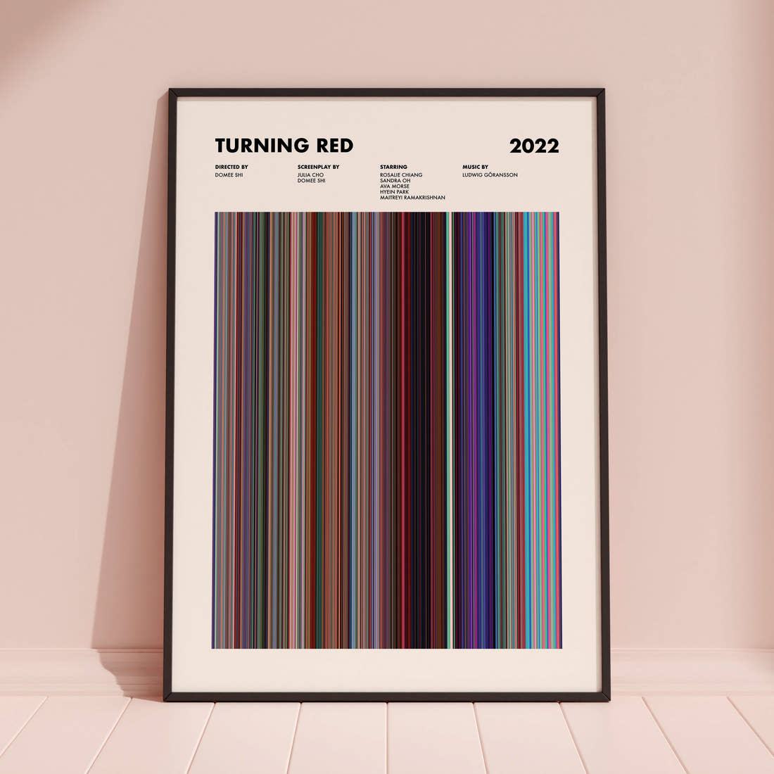 Turning Red Movie Barcode Poster