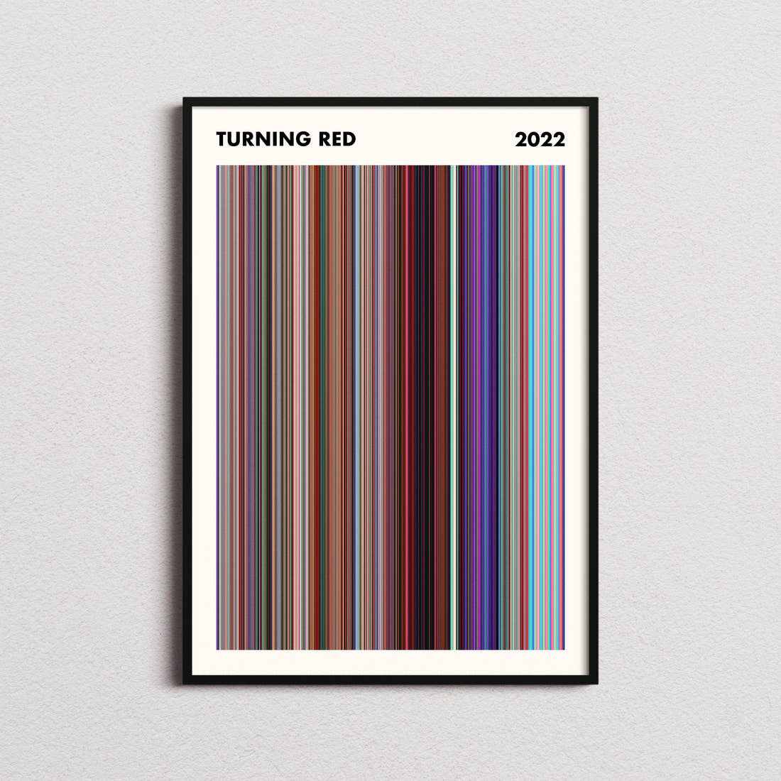 Turning Red Movie Barcode Poster - Simplified