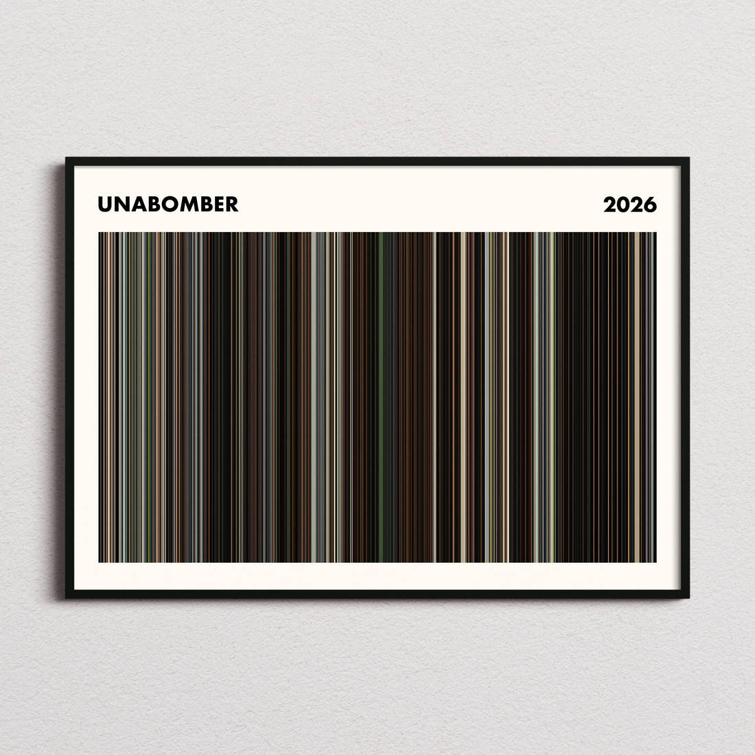 Unabomber Movie Barcode Poster - Simplified