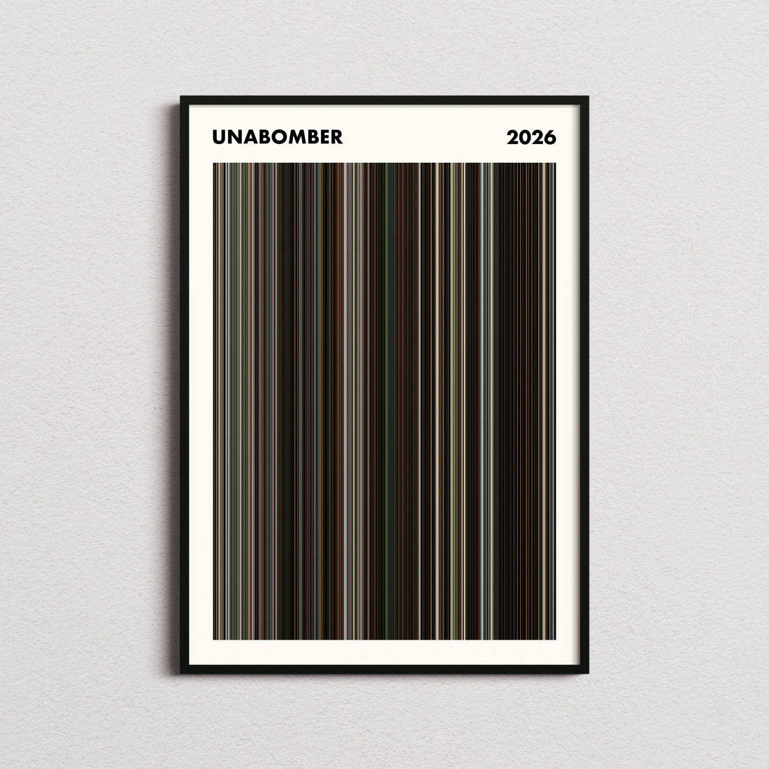 Unabomber Movie Barcode Poster - Simplified