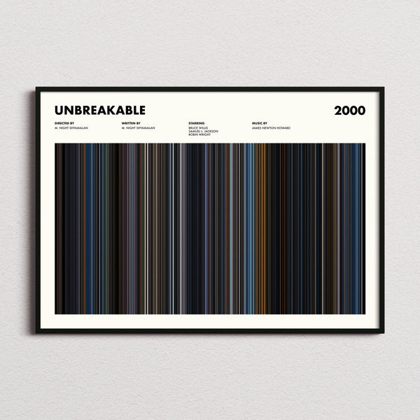 Unbreakable Movie Barcode Poster