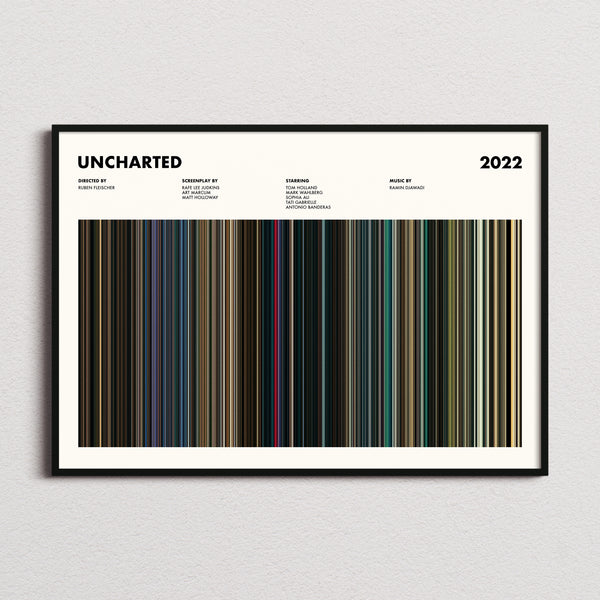 Uncharted Movie Barcode Poster