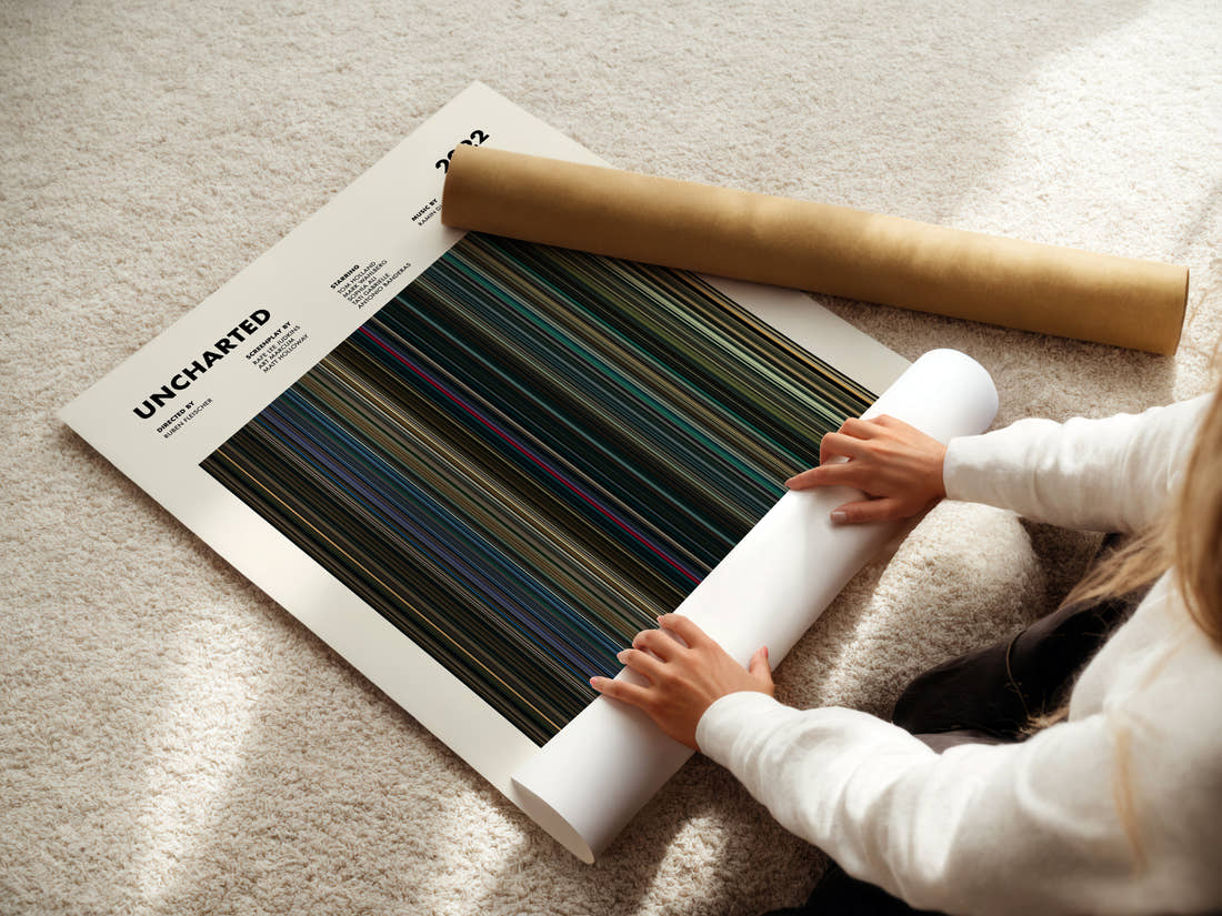 Uncharted Movie Barcode Poster